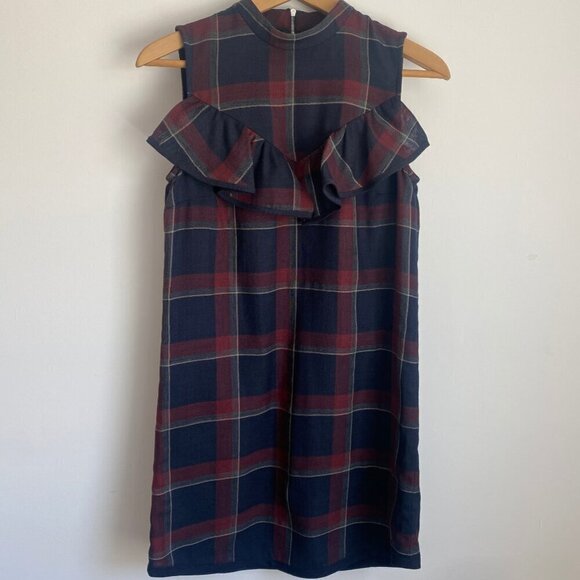 Revolve x Suno Ruffle Tunic Dress Wool/Silk Size 0 Made in USA - Picture 4 of 16